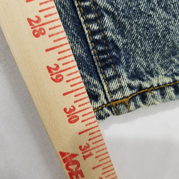 Urban Outfitters BDG Jeans Womens 29 Blue High Rise Baggy Skater Acid Distressed - Picture 11 of 12